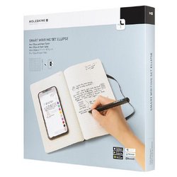 Набор Smart Writing блокнот Moleskine A5- 88 листов черный в линейку на сшивке (130x210 мм) + ручка